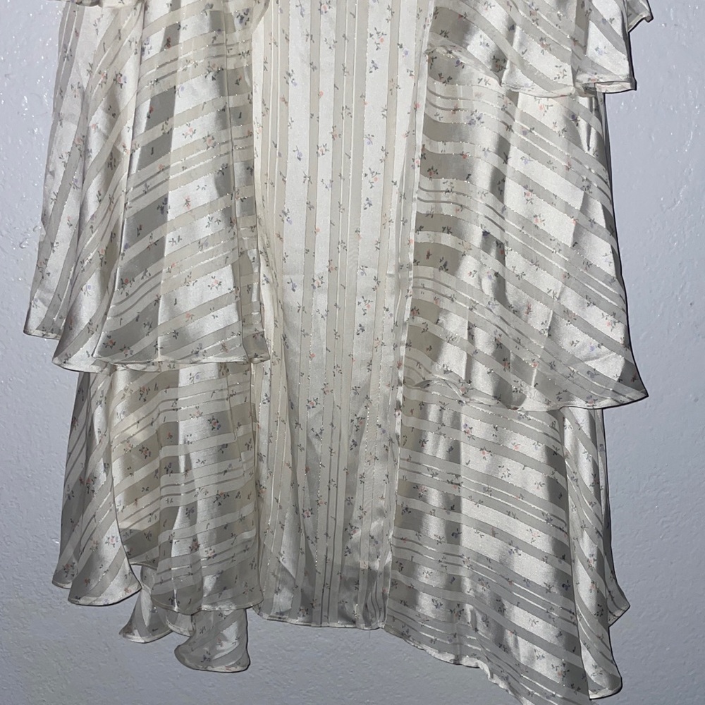 Free People floral cascade Maxi Skirt ivory size 4 NWT - Picture 10 of 10